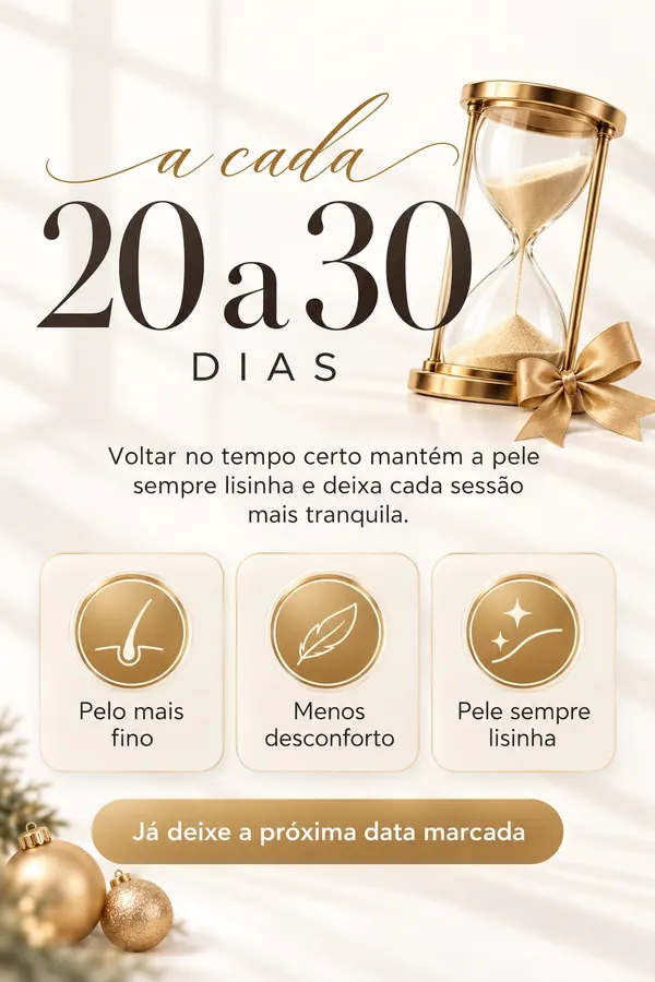 Manutenção a cada 20 a 30 dias
