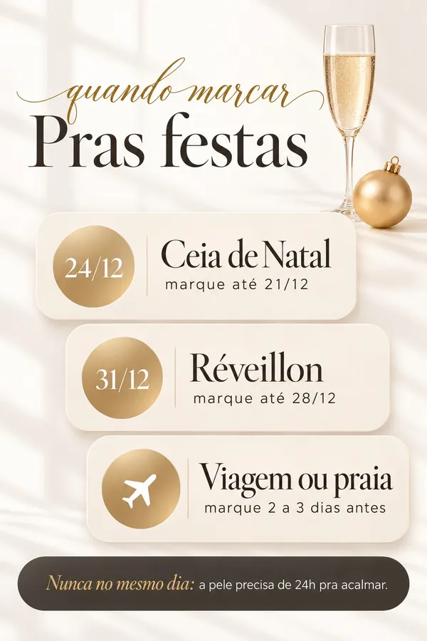 Quando marcar pras festas