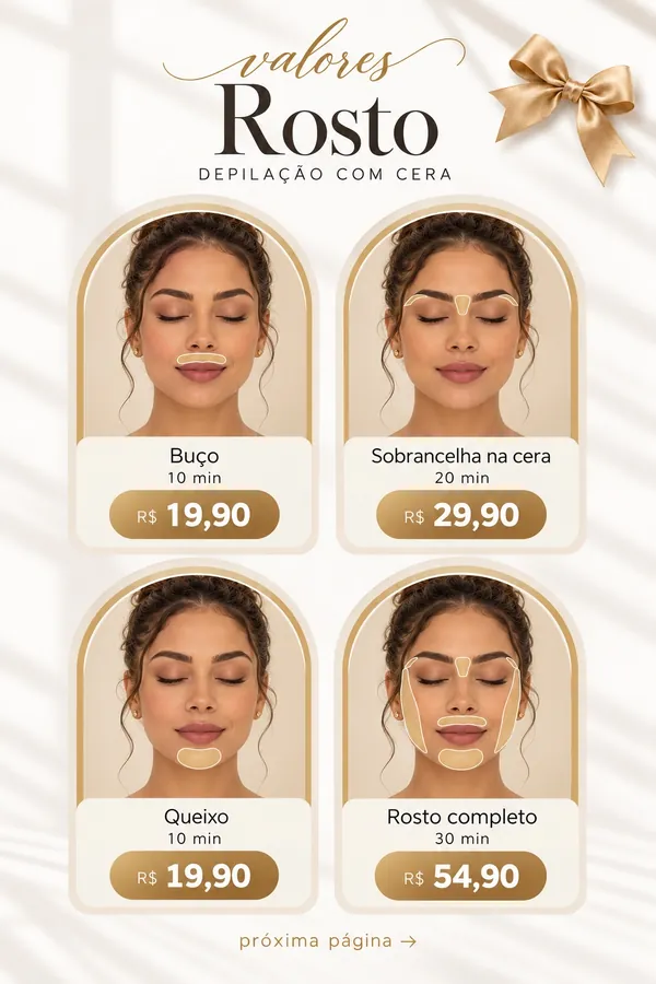 Valores do rosto